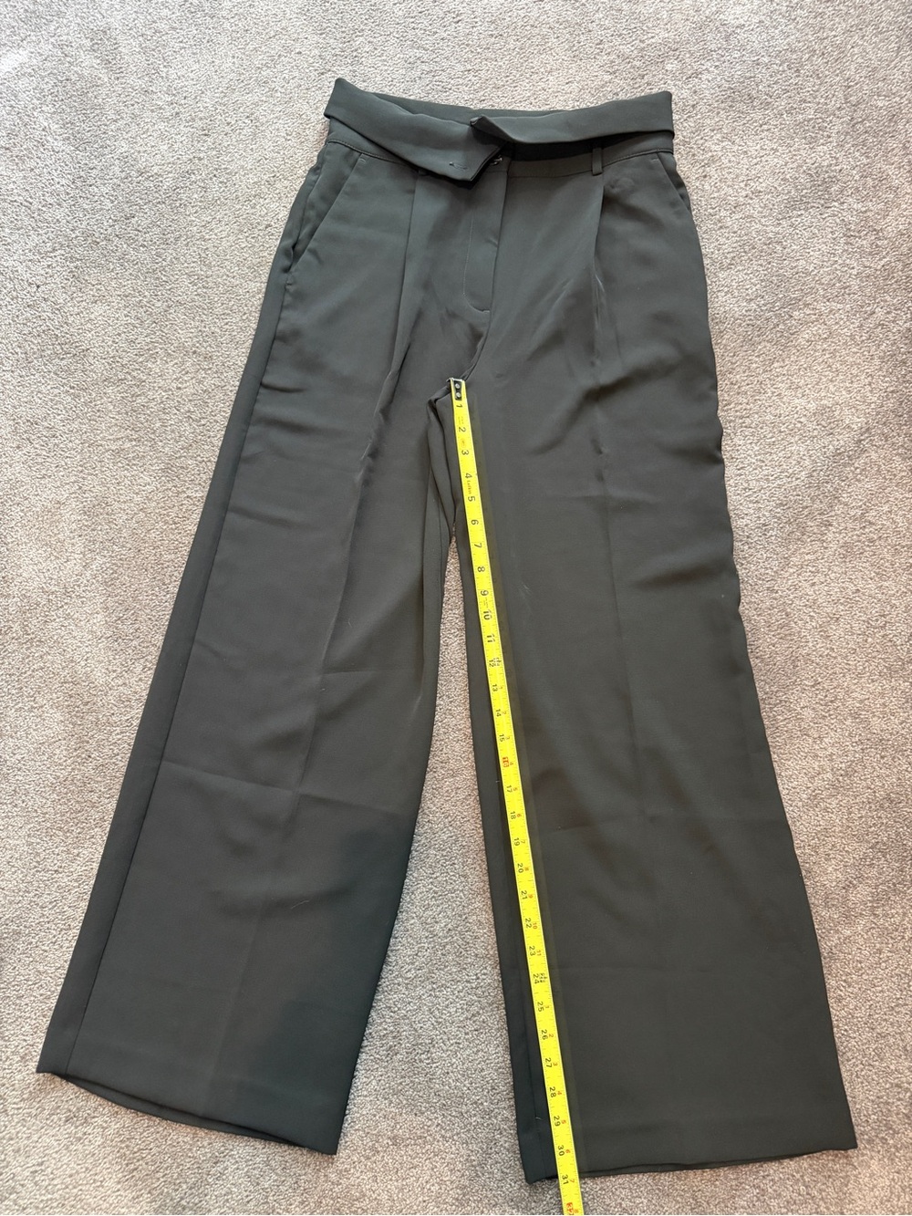 NWT LOFT Versa Crepe Drape Foldover Waist Palazzo Pants